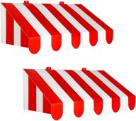 🎪 beistle 3-d декорация навеса, красно-белый, набор из 2 шт., размером 24.75 x 8.75 дюйма логотип