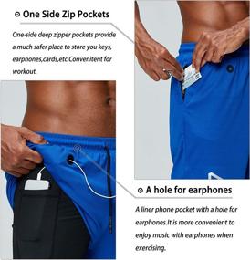 img 3 attached to Running Shorts Workout Quick Pocket Sports & Fitness for Team Sports