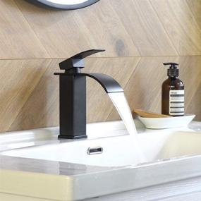 img 2 attached to 💦 BESy Waterfall Bathroom Faucet Lavatory - Elegant and Efficient Fixture for a Luxurious Experience