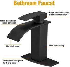 img 3 attached to 💦 BESy Waterfall Bathroom Faucet Lavatory - Elegant and Efficient Fixture for a Luxurious Experience