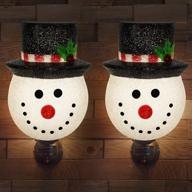 🎅 2pcs xifeiniu christmas snowman porch light covers - holiday decorations for outdoor and indoor porch lights, garage lights, wall lights логотип