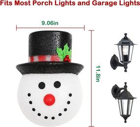 img 2 attached to 🎅 2PCS XIFEINIU Christmas Snowman Porch Light Covers - Holiday Decorations for Outdoor and Indoor Porch Lights, Garage Lights, Wall Lights