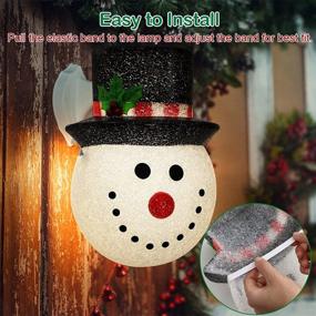 img 1 attached to 🎅 2PCS XIFEINIU Christmas Snowman Porch Light Covers - Holiday Decorations for Outdoor and Indoor Porch Lights, Garage Lights, Wall Lights