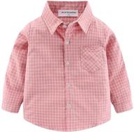 mud kingdom boys' plaid cotton flannel dress shirt with roll-up long sleeves logo