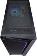 💥 azza apollo 430 системный блок: элегантный черный дизайн, потрясающая подсветка rgb и закаленное стекло. логотип