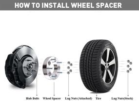 img 2 attached to 🚗 DCVAMOUS Проставки колес 5x4.5 дюйма 1 дюйм для Ford-Jeep 5 отверстий - 4 шт | Проставки колес 5x114.3 с 1/2" болтами | TJ YJ XJ KJ KK ZJ MJ Wrangler Liberty Comanche, Ranger Taurus Explorer Edge