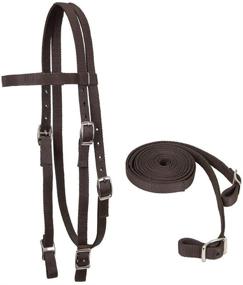 img 3 attached to Tahoe Tack Plain Double Layer Nylon 🐴 Headstall with Reins - In Various Colors & Sizes