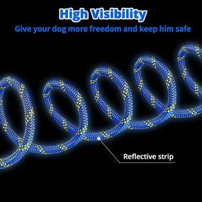 img 2 attached to 🐕 Portable 50ft Reflective Dog Tie-Out Cable for Camping - Overhead Trolley System for Dogs up to 300lbs - Ideal Dog Lead for Yard, Camping, Parks, and Outdoor Events