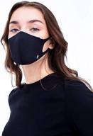 🎭 airinum lite air mask - reusable face mask for men, women, and kids | washable, comfortable, and lightweight cloth mask with 2 filters and head-clip (size m, storm black) logo