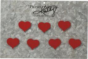 img 1 attached to ❤️ Hearts Primitives by Kathy Memo Holder Set - 1 inch, Card: 6 x 4 inches, red