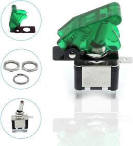 img 2 attached to RKURCK 12V 20A Green Cover Green LED Toggle Switch Illuminated 3 Pin On/Off SPST Switch For Car Automotive Boat Pack Of 5 (Green)