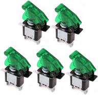 rkurck 12v 20a green cover green led toggle switch illuminated 3 pin on/off spst switch for car automotive boat pack of 5 (green) logo