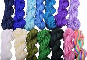 img 3 attached to 504 Yards Chinese Braided Nylon Cord/String - 28 Colors - 1.5mm - Ideal for Beading, Macramé, Kumihimo, Jewelry Making, Sewing - KONMAY Mixed