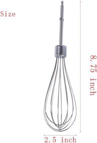 img 3 attached to W10490648 &amp; KHMPW Stainless Steel Pro Whisk Turbo Beaters by Wadoy - Ideal 🔧 for Hand Mixer, Perfect for Cream, Mousse, Meringue, Shakes, Eggs - Replaces AP5644233, PS4082859, KHM2B, KHM512BM