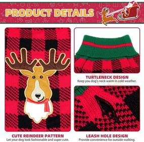 img 2 attached to 🦌 SCENEREAL Reindeer Shape Christmas Dog Sweater | Warm & Washable Winter Pet Apparel