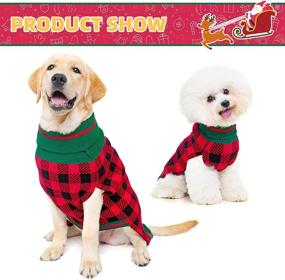 img 1 attached to 🦌 SCENEREAL Reindeer Shape Christmas Dog Sweater | Warm & Washable Winter Pet Apparel