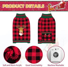 img 3 attached to 🦌 SCENEREAL Reindeer Shape Christmas Dog Sweater | Warm & Washable Winter Pet Apparel