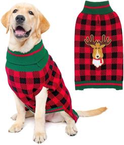 img 4 attached to 🦌 SCENEREAL Reindeer Shape Christmas Dog Sweater | Warm & Washable Winter Pet Apparel