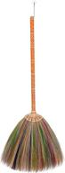 crafted natural handmade housewarming broomstick with beautiful embroidery logo