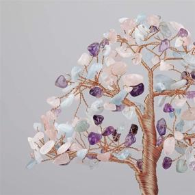 img 1 attached to 🌳 Good Luck Home Decoration: MANIFO Healing Gemstone Crystal Tree with Quartz Crystals Money Tree Feng Shui Figurine (Mixed Amethyst + Rose Quartz + Aquamarine)