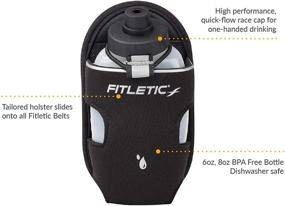 img 3 attached to 🏃 Fitletic Running Bottle Holder 8 Oz Black Single: Ultimate Triathlon, Trail, and Ironman Accessory for Hydration on the Go