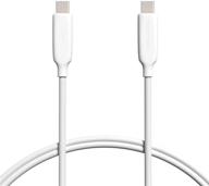 белый 3-футовый кабель amazon basics usb-c3.1 gen2 к usb-c с быстрой зарядкой - 60вт логотип