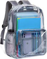 🎒 clear pvc transparent backpack with reinforced strap for college and workplace - vorspack heavy duty логотип