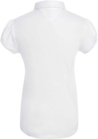 img 3 attached to 👚 Tommy Hilfiger Sleeve Interlock Collar Girls' Tops, Tees & Blouses