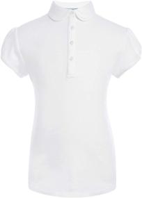 img 4 attached to 👚 Tommy Hilfiger Sleeve Interlock Collar Girls' Tops, Tees & Blouses