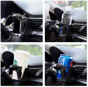 img 3 attached to Держатель для чашек в автомобиле LITTLEMOLE: регулируемое крепление на воздушный канал для кофе, воды, сока, чая - лучший держатель для напитков в автомобиле!