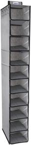 img 4 attached to 👚 Hanging Closet Organizer Shelves with Cover - 10 Shelf Hat Rack and Baseball Cap Storage for Wardrobe