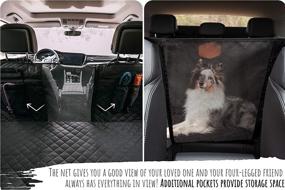 img 2 attached to 🐶 goodestboi Dog Car Backseat Cover - Waterproof and Non-Slip Hammock for Cars, Trucks, and SUVs: Easy to Clean, 54"W x 58"H, with Mesh