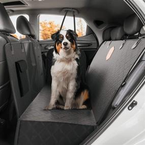 img 4 attached to 🐶 goodestboi Dog Car Backseat Cover - Waterproof and Non-Slip Hammock for Cars, Trucks, and SUVs: Easy to Clean, 54"W x 58"H, with Mesh