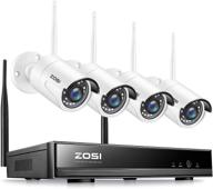 📷 zosi 8ch 1080p wireless security camera system with h.265+ nvr recorder, 4pcs 1080p wifi ip camera, motion alert, night vision, remote access - no hard drive included logo