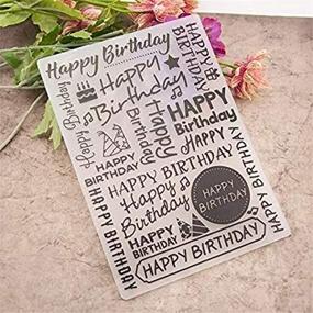 img 3 attached to 🎂 Joyful Home 1PC Happy Birthday Background Embossing Folder: Floral Design for Card Making, DIY Plastic Scrapbooking, Photo Album, Paper Craft Decoration - Template Mold