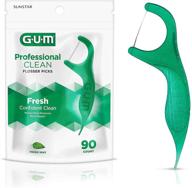 профессиональные зубные нити gum, омолаживающая мята, 90 штук (упаковка из 3) логотип