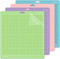 4pcs replacement cutting mat cricut maker explore air one 12x12 inch cutting mat standardgrip lightgrip stronggrip fabricgrip adhesive square gridded cut mats set mats cutting logo