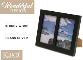 img 1 attached to 🖼️ Klikel Photo Collage Frame - Black Wooden Wall Frame - 2 Openings – 4x6 Pictures - Decorative Family Picture Frame - Best Deal Online