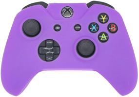 img 2 attached to 🐾 Purple BRHE Cute Skin Cover for Xbox One / Series X/S Controller - Anti-Slip Silicone Grip Protective Case Set with 2 Cat Paw Thumb Grips Caps - Wireless/Wired Gamepad Joystick Accessories (XB One)
