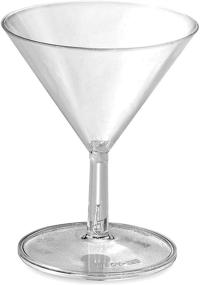 img 3 attached to Versatile and Convenient Party Essential: 40 Clear Disposable Mini Martini Glasses for Desserts, Cocktails, and Candy Bowls - 2 oz Parfait Cups, Trifle Party Bowls, Wine Shooters, and Shot Glasses