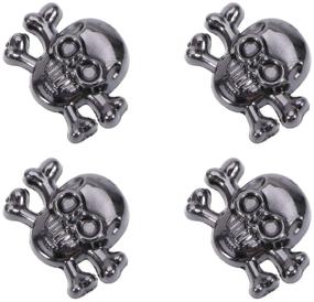 img 2 attached to 💀 Punk Skull Head Studs: 10PCS Ghost Head Rivets for DIY Leather Crafts & Decoration Accessories