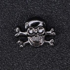 img 1 attached to 💀 Punk Skull Head Studs: 10PCS Ghost Head Rivets for DIY Leather Crafts & Decoration Accessories