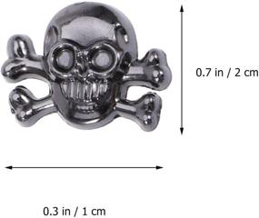 img 3 attached to 💀 Punk Skull Head Studs: 10PCS Ghost Head Rivets for DIY Leather Crafts & Decoration Accessories