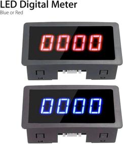 img 1 attached to Цифровой красно-синий LED тахометр с измерением оборотов в минуту (RPM) и датчиком Холла NPN для светодиодных панелей и модулей - EEEkit