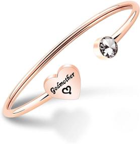 img 4 attached to 👭 PLITI Godmother Goddaughter Bracelet: Perfect Baptism & Mother's Day Gift for Religious Jewelry Enthusiasts