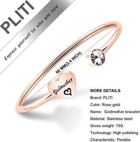 img 3 attached to 👭 PLITI Godmother Goddaughter Bracelet: Perfect Baptism & Mother's Day Gift for Religious Jewelry Enthusiasts