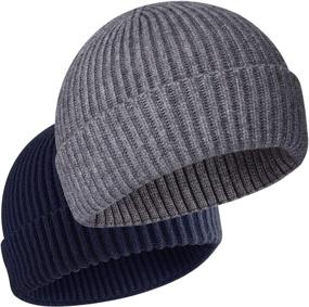 img 4 attached to Stay Warm in Style: Vidsel Short Fisherman Beanie for Men and Women – Swag Wool Knit Cuff Trawler Skullcap, Perfect Winter Warm Hat