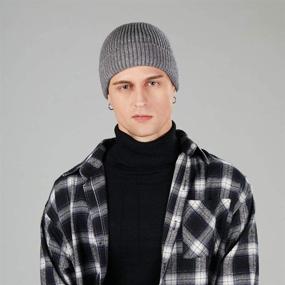 img 2 attached to Stay Warm in Style: Vidsel Short Fisherman Beanie for Men and Women – Swag Wool Knit Cuff Trawler Skullcap, Perfect Winter Warm Hat