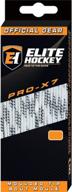 🏒 optimized elite hockey pro-x7 wide molded tip cotton skate laces (color and size options) logo