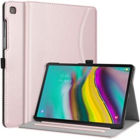 img 4 attached to 📱 Fintie Case for Samsung Galaxy Tab S5e 10.5 2019 - Multi-Angle Stand Cover with Pocket - Rose Gold